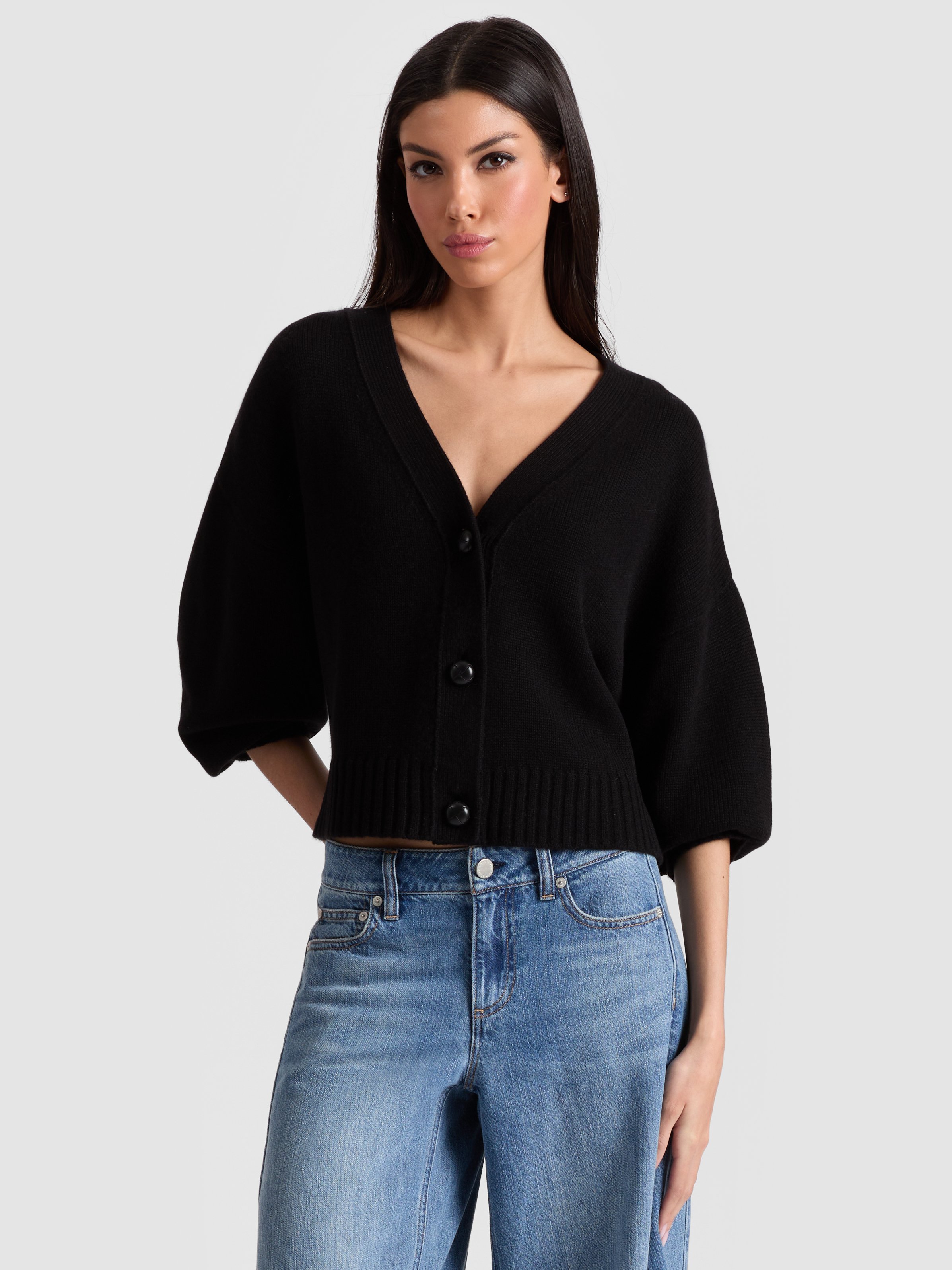 Alice And Olivia Atticus Cropped Cardigan