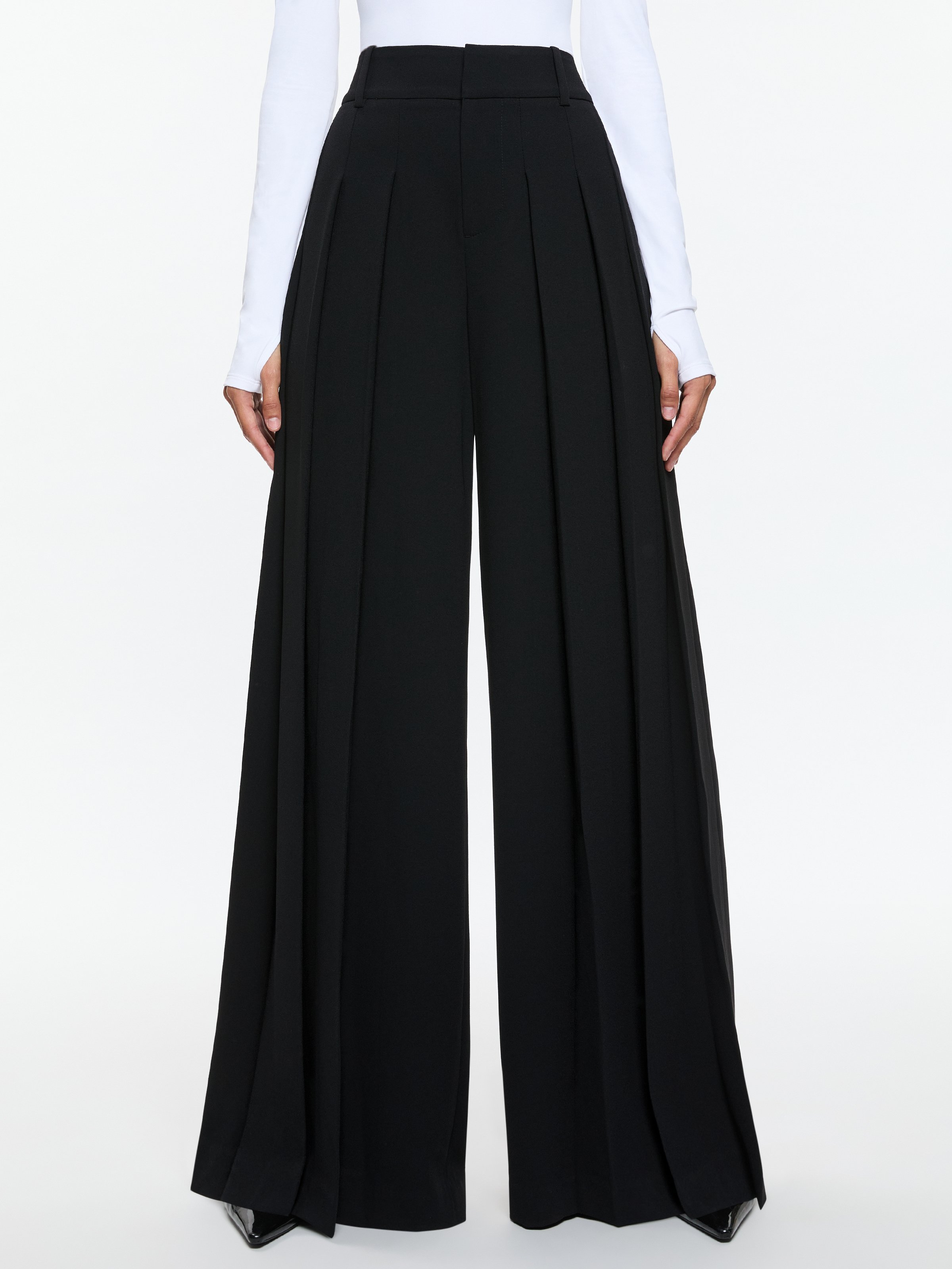 Alice And Olivia Simon Trouser In Black