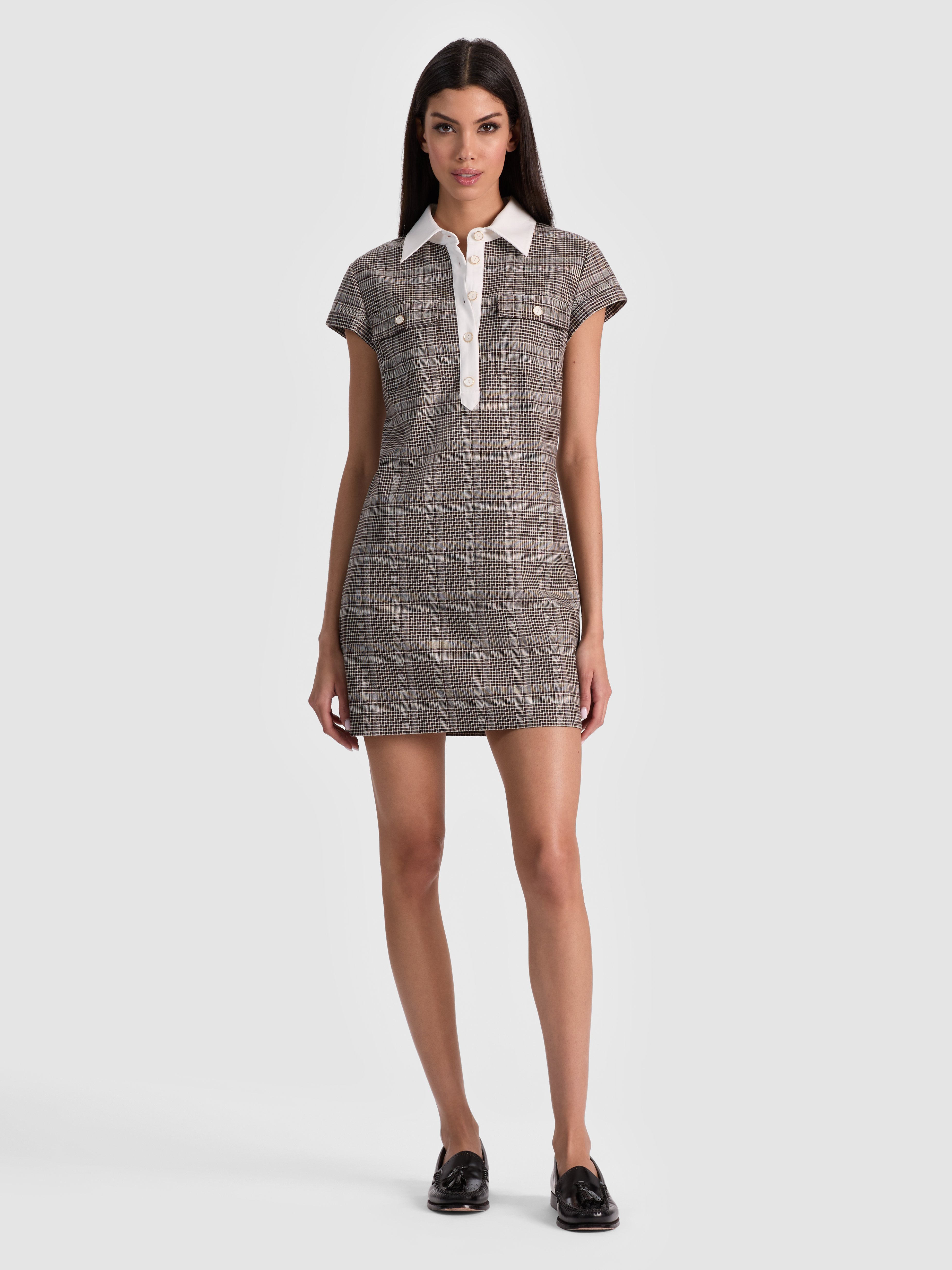 Alice And Olivia Darby Mini Dress In Multi