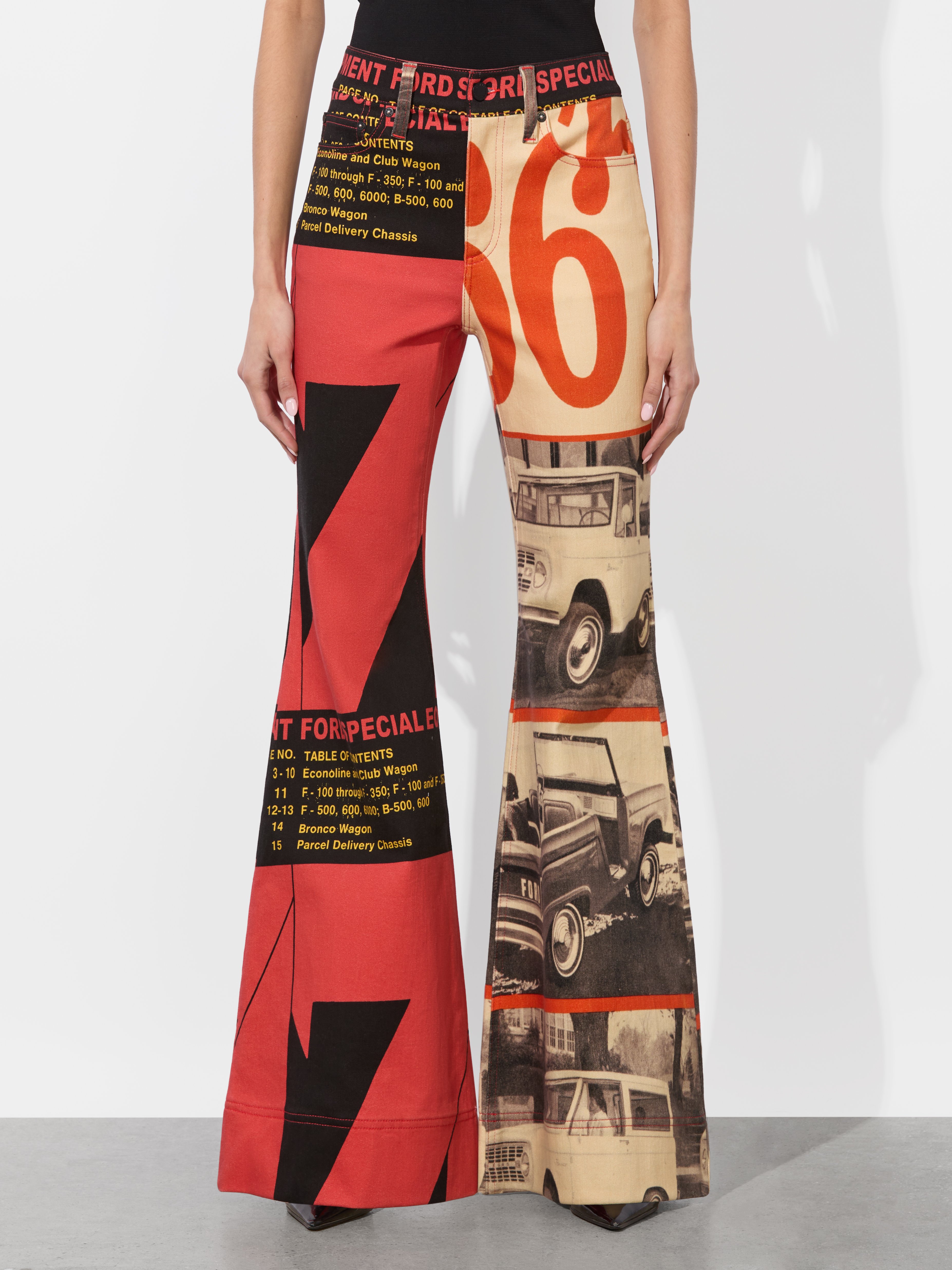 Alice And Olivia A+o X Bronco Sb Bell Jean In Red